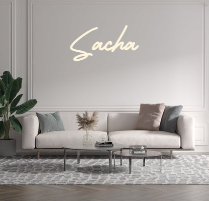 Custom text: Sacha